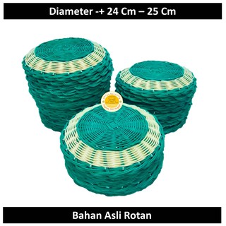  Piring  Warna  Hijau  Rotan Asli Piring  Rotan Hijau  Bahan 