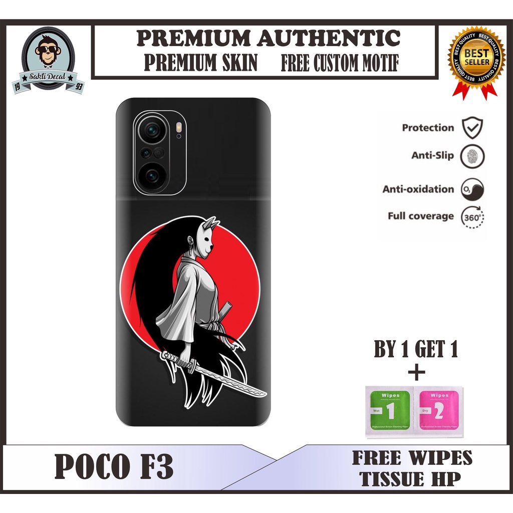 PREMIUM SKIN HANDPHONE POCO F3 BISA CUSTOM MOTIF BAYAR DI TEMPAT