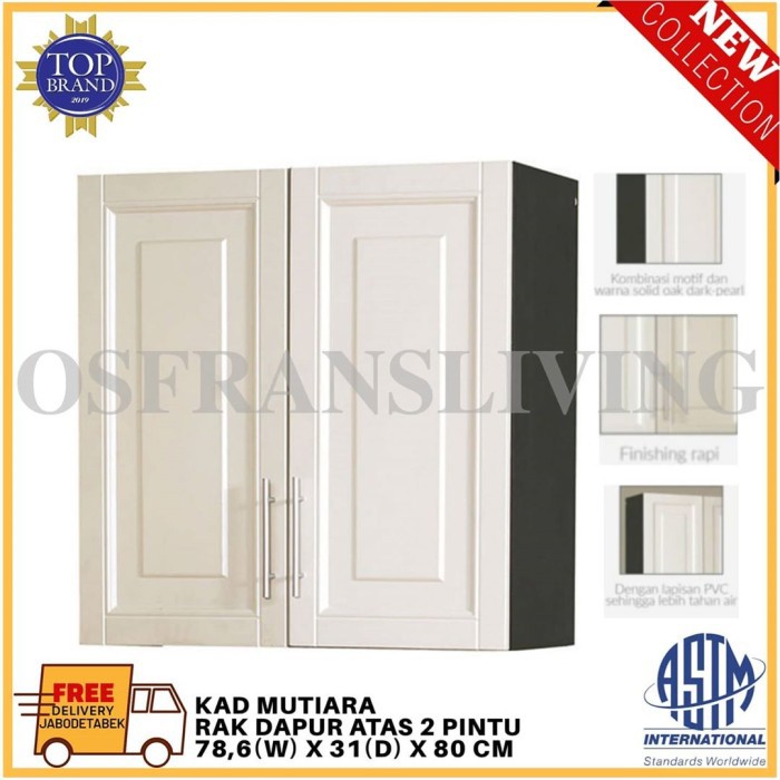 OLYMPIC RAK DAPUR ATAS DUA PINTU KAD MUTIARA HARGA PABRIK