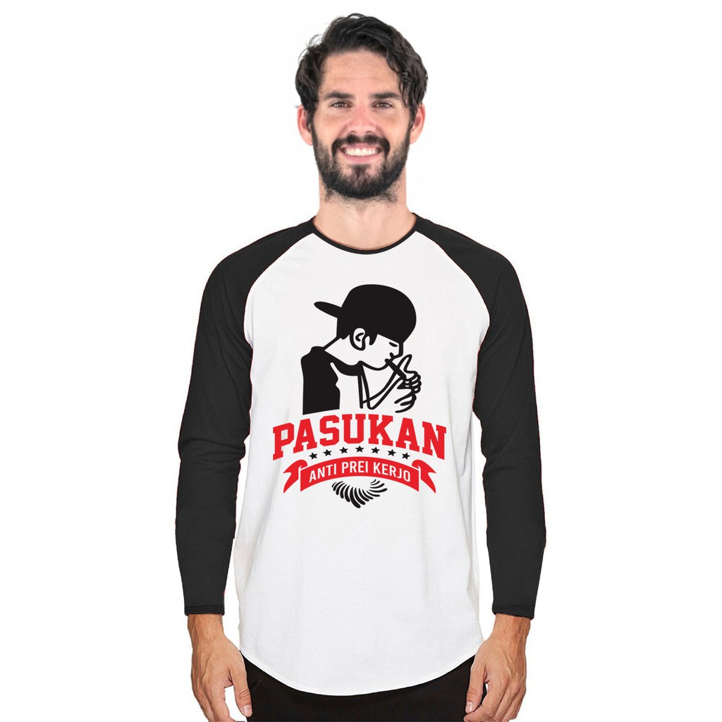 Myco | Kaos Raglan | Gambar Pasukan | Kaos lengan panjang | Atasan Pria | Ukuran M - L - XL - XXL