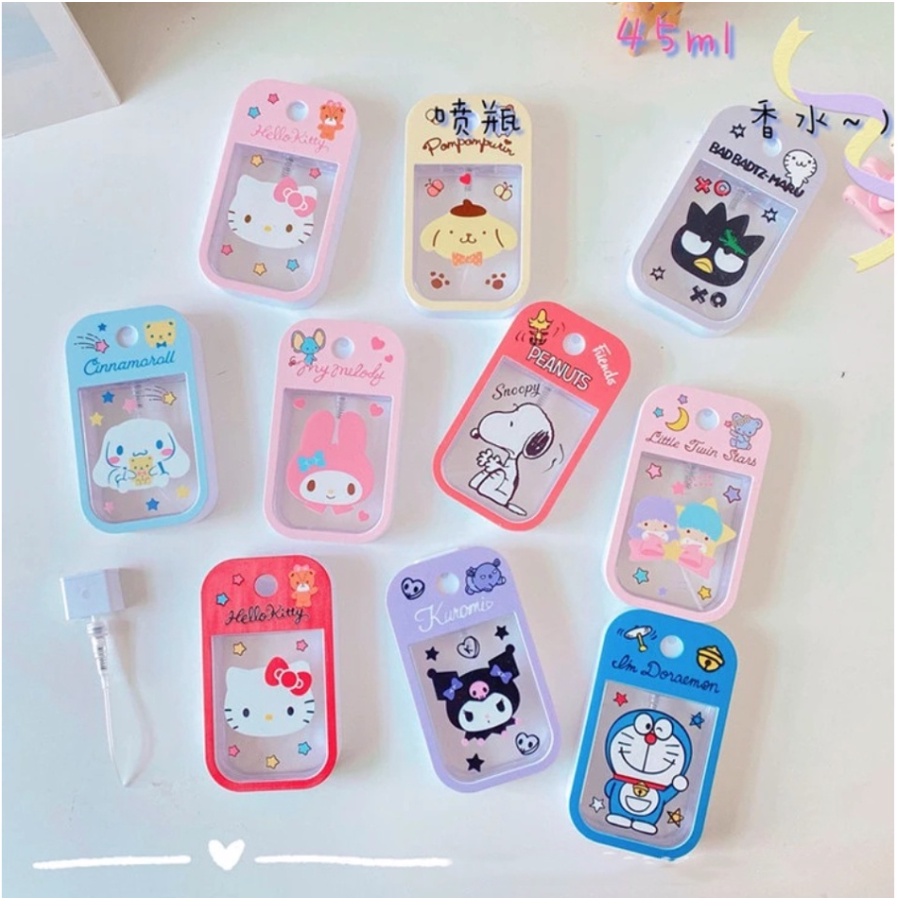 Botol Spray Gantung Square Motif Kartun Lucu Bottle Spray Portable Square Hand Sanitizer Parfum