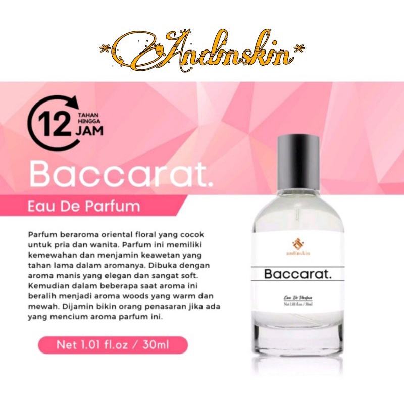 ANDINSKIN &quot;BACCARAT&quot; PARFUM WANITA - PARFUM VIRAL WANGI TAHAN LAMA