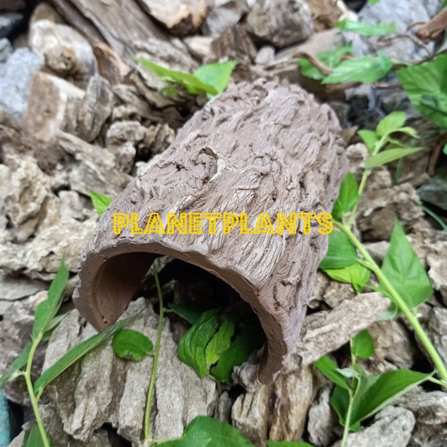 HIASAN HIDING CAVE BASKING POHON M 1/2 RESIN AQUARIUM AQUASCAPE