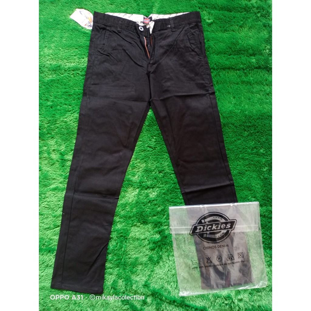 Celana Chino Pria Hitam Panjang Distro Dickies