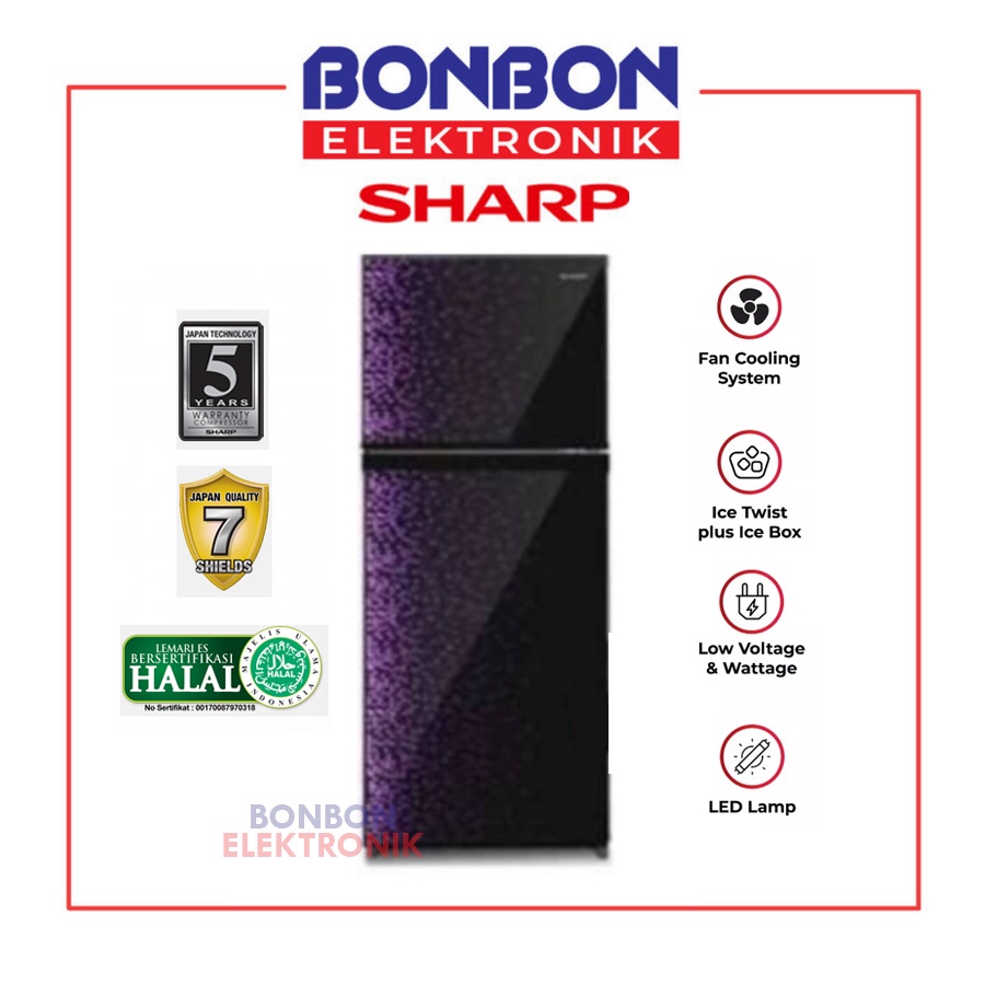 Sharp Kulkas 2 Pintu SJ-316MG-GB / SJ 316 MGGB / SJ316