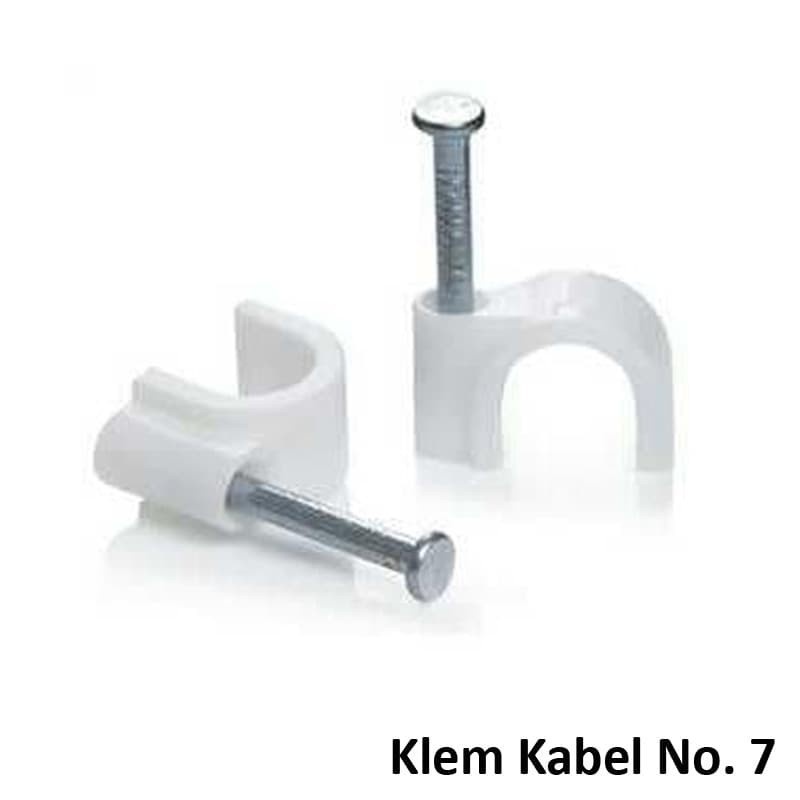 klem kabel no 7/klem kabel paku baja/klem kabel beton/grosir klem kabel/kabel klip/pengikat kabel