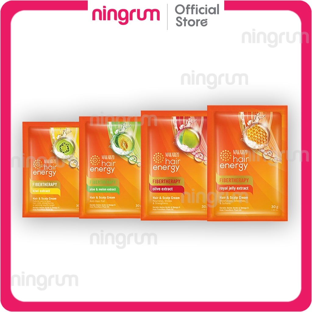 Ningrum - MAKARIZO Hair Energy Creambath Sachet 15 30 60 mL | Fibertherapy - 6303