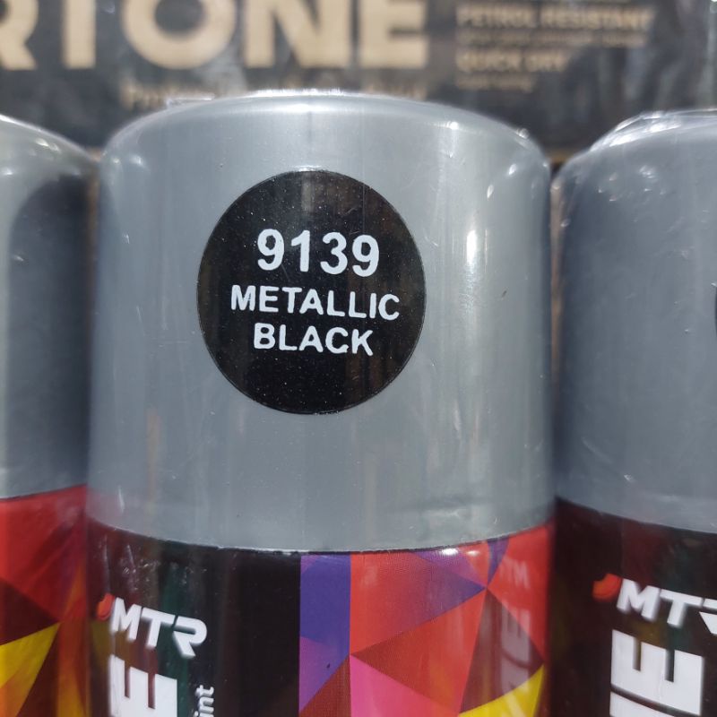 Pilok Pilok Cat Semprot MTR ARTONE Hitam Metalik Black Metalic 9139 300cc Ukuran Besar Tahan Bensin Semprotan Bisa diputar Miring dan Lurus ( Horizontal dan Vertical)