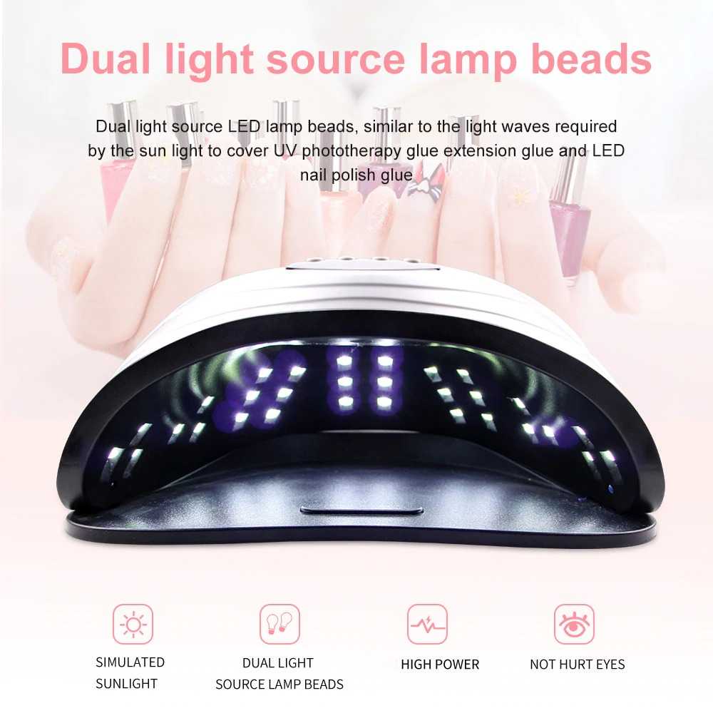 GROSIR_IJ -RainSolid Pengering Kutek Kuku UV LED Nail Dryer 42 LED 120W