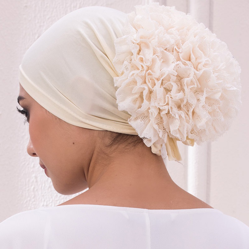 ●Di Bawah Jilbab Topi Bunga Besar Volumizer Ikat Muslim Batin Jilbab Sorban Hiasan Kepala Aksesoris Wanita Kepala Membungkus Topi - Wanita Hijab - AliExpress