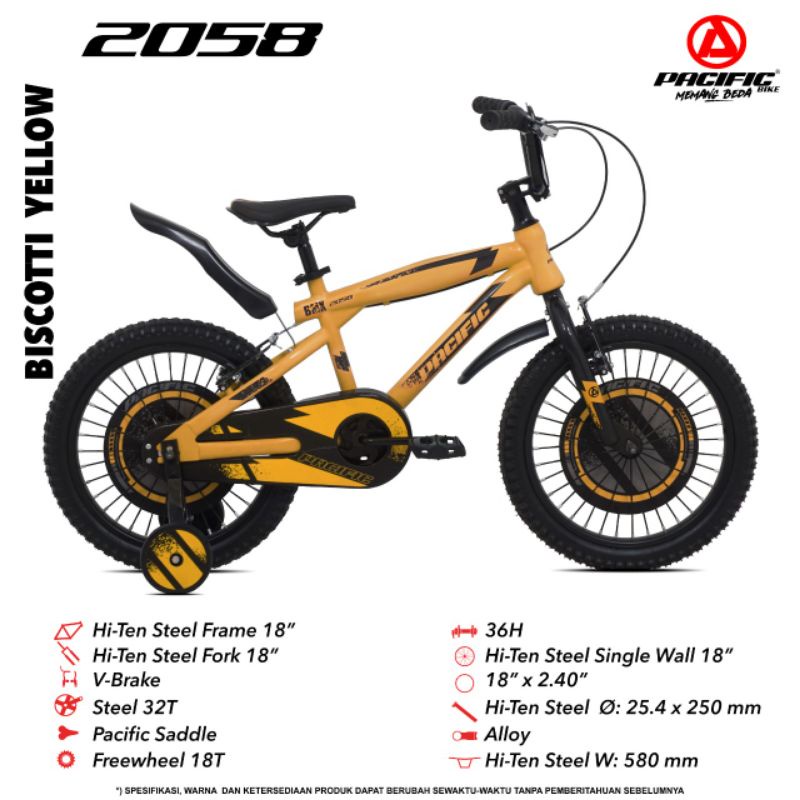 sepeda/bicycle BMX anak cowok Pacific 18 inch 2058