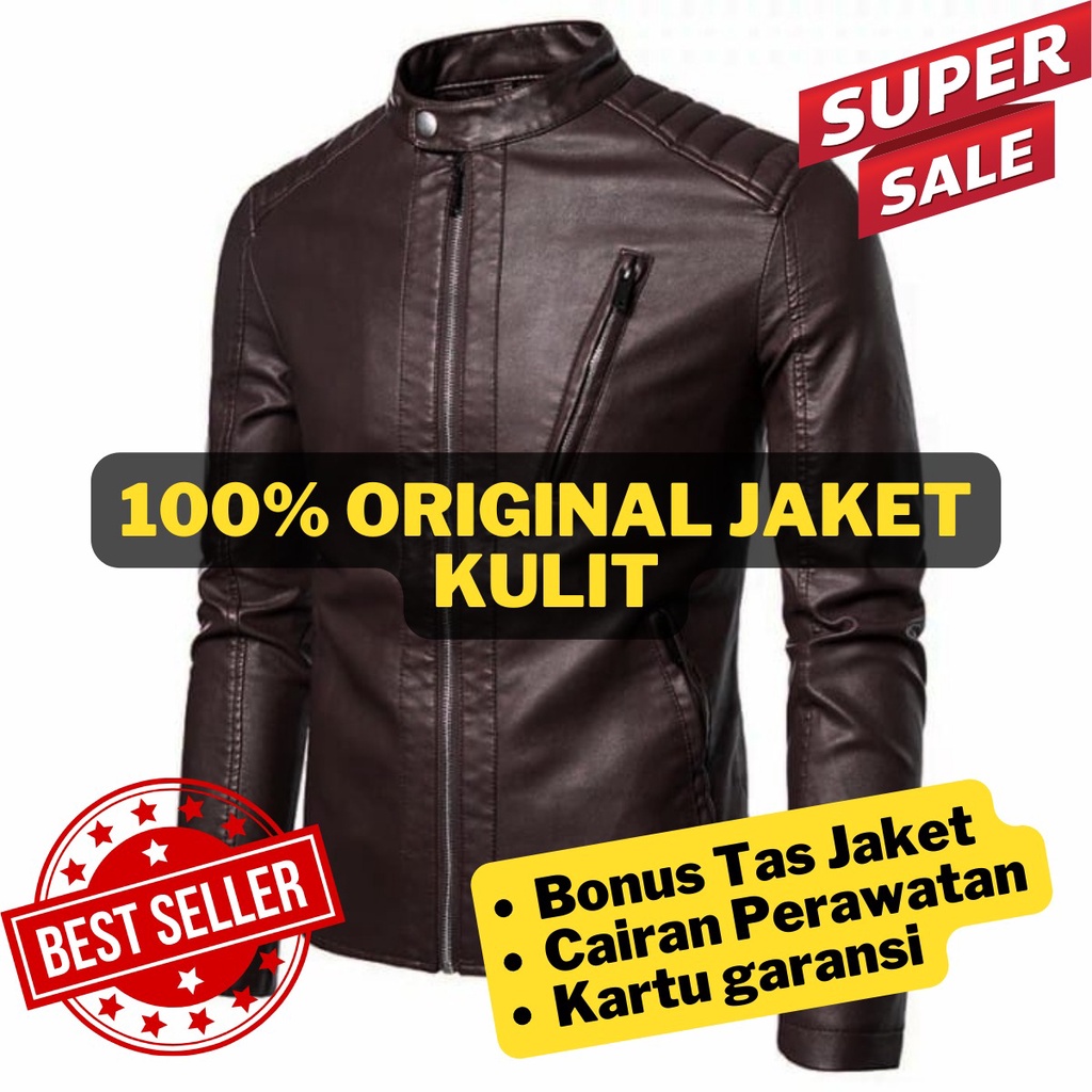 Jaket kulit pria jaket kulit domba asli jaket kulit ariel noah jaket kulit sulam pria original 100% 