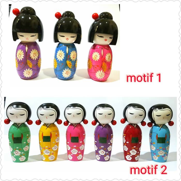 barokah boneka kokeshi jepang kayu kimono kimmi doll