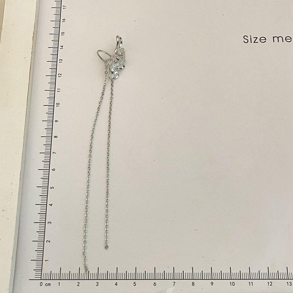 Mxbeauty Lady Klip Telinga 1pcs Vintage Mutiara Rantai Fashion Perhiasan Retro Klip Anting