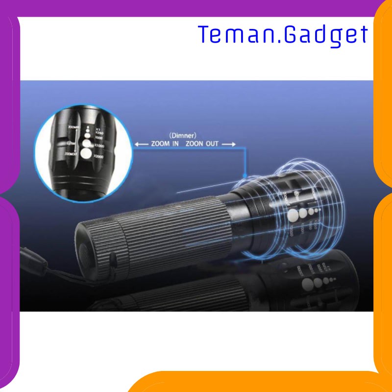 TG-IE103 TaffLED Senter LED Flashlight Cree Q5 2000 Lumens - LF000U01