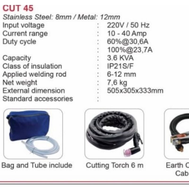 Daiden Mesin las Plasma Cutting CUT 45 Mesin las Potong besi Trafo Cut