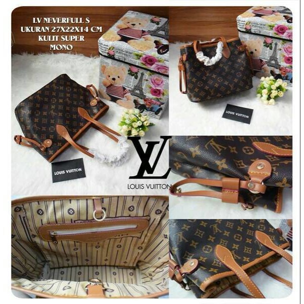 PROMO Tas Wanita LV Neverfull Mini Size S IMPORT Best Seller Terlaris