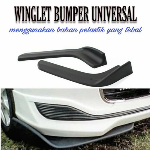 Sepasang Winglet Bumper Diffuser Universal Bemper Mobil Bumper Lips Bumper Depan mobil 1 set (2 pcs)