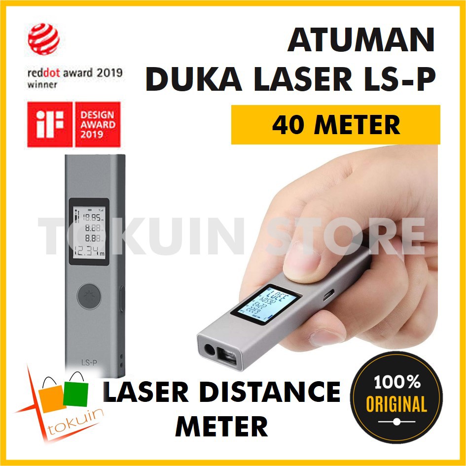 Atuman Duka Laser Distance Meter LS-P 40M Meteran Digital Ukur Jarak