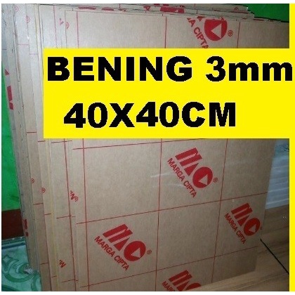 

Acrylic - Akrilik - Bening merk MARGA CIPTA tebal 3mm ukuran 40x40cm