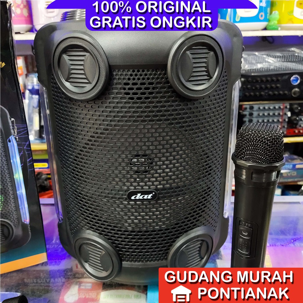 DAT DT 810 XT Bonus 1 mic wireless Speaker Bluethoot Karaoke Portable Seperti GMC Ampli meeting DT-810XT 810XT