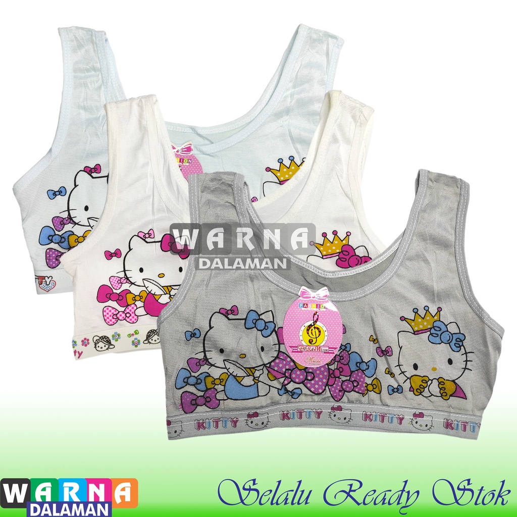 3 Pcs MINISET Anak SD SMP Bra Remaja ABG Gadis Mini Set Motif Gambar Multiwarna | WARNA DALAMAN