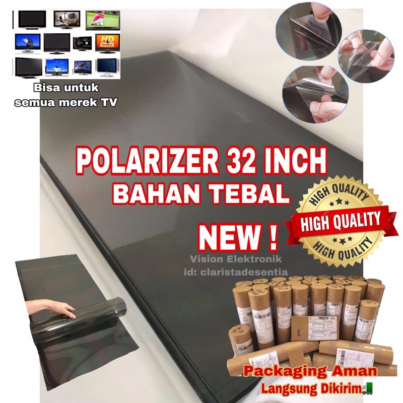 POLARIZER 32 INCH 0 DERAJAT 5 PCS BAGIAN LUAR