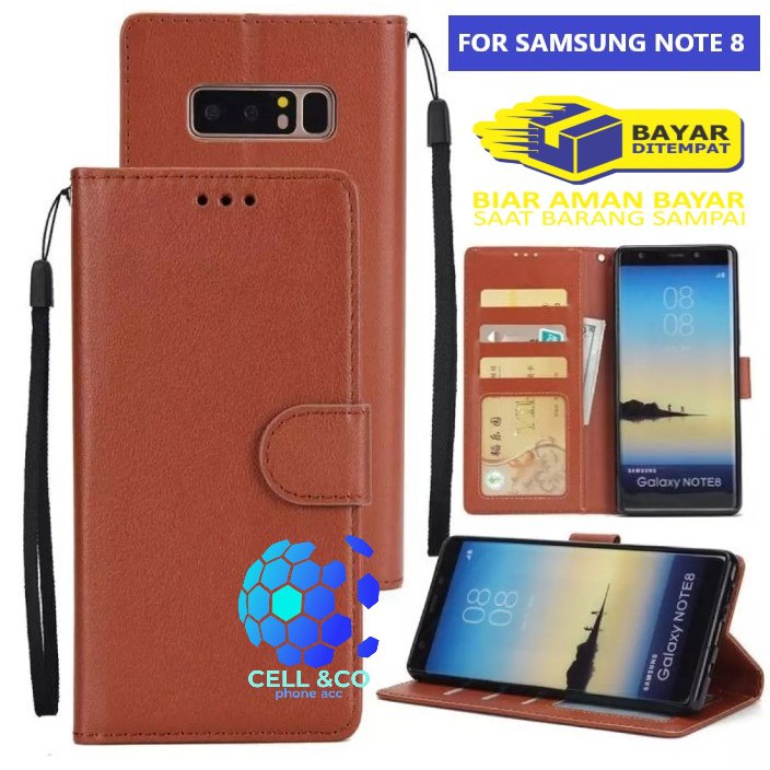 Flip cover SAMSUNG NOTE 8 Flip case buka tutup kesing hp casing flip case leather wallet