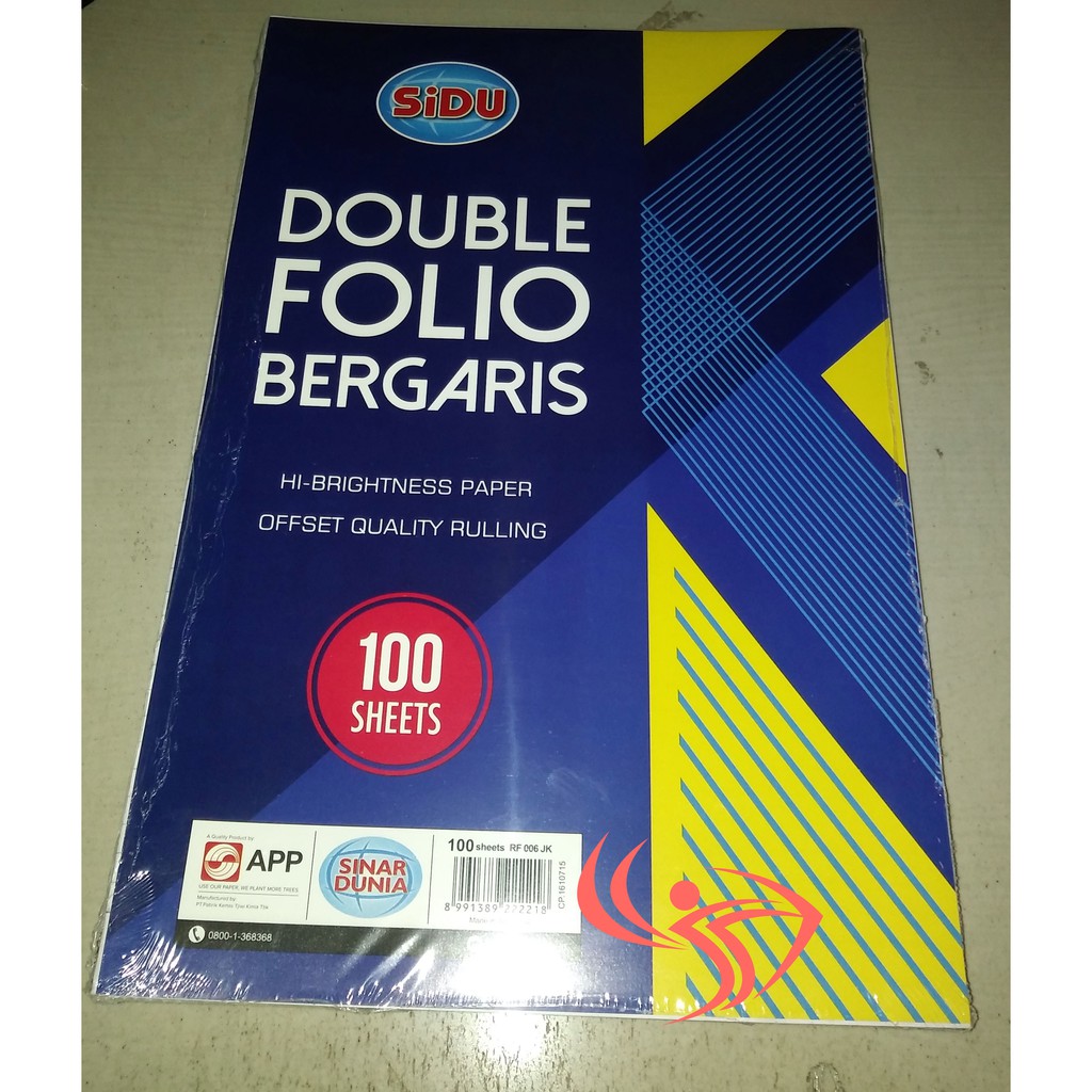  Kertas  double folio  bergaris  100 lembar Shopee Indonesia