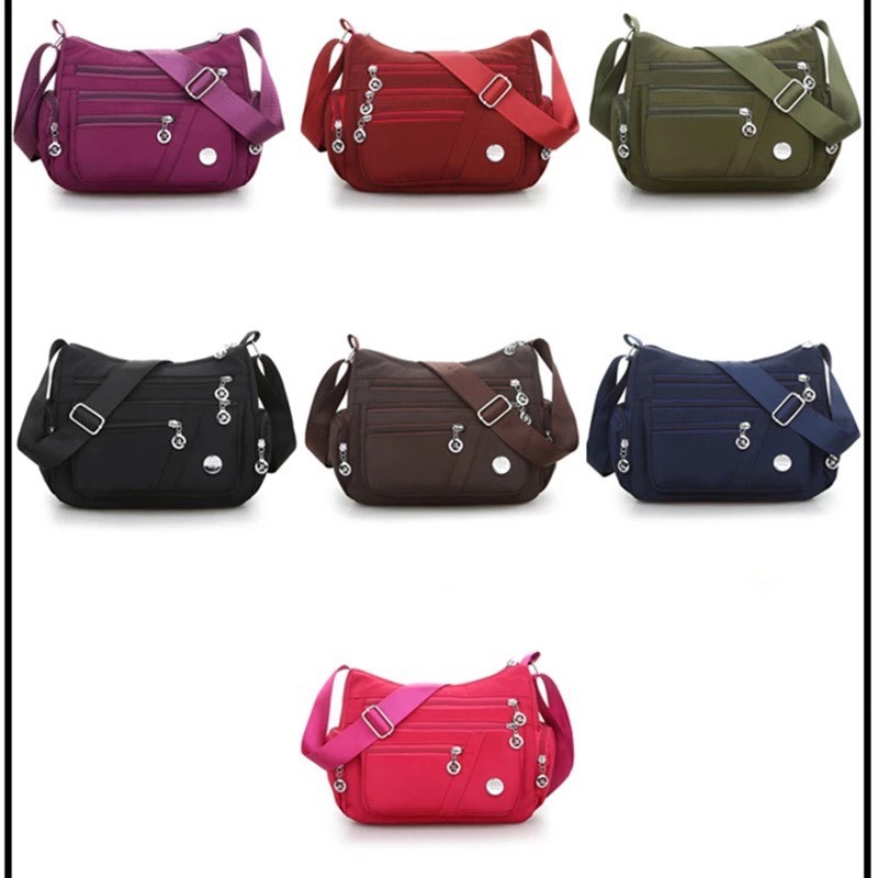 Popular Fashion Women Nylon Shoulder Bag/Tas Selempang waterproof J13M