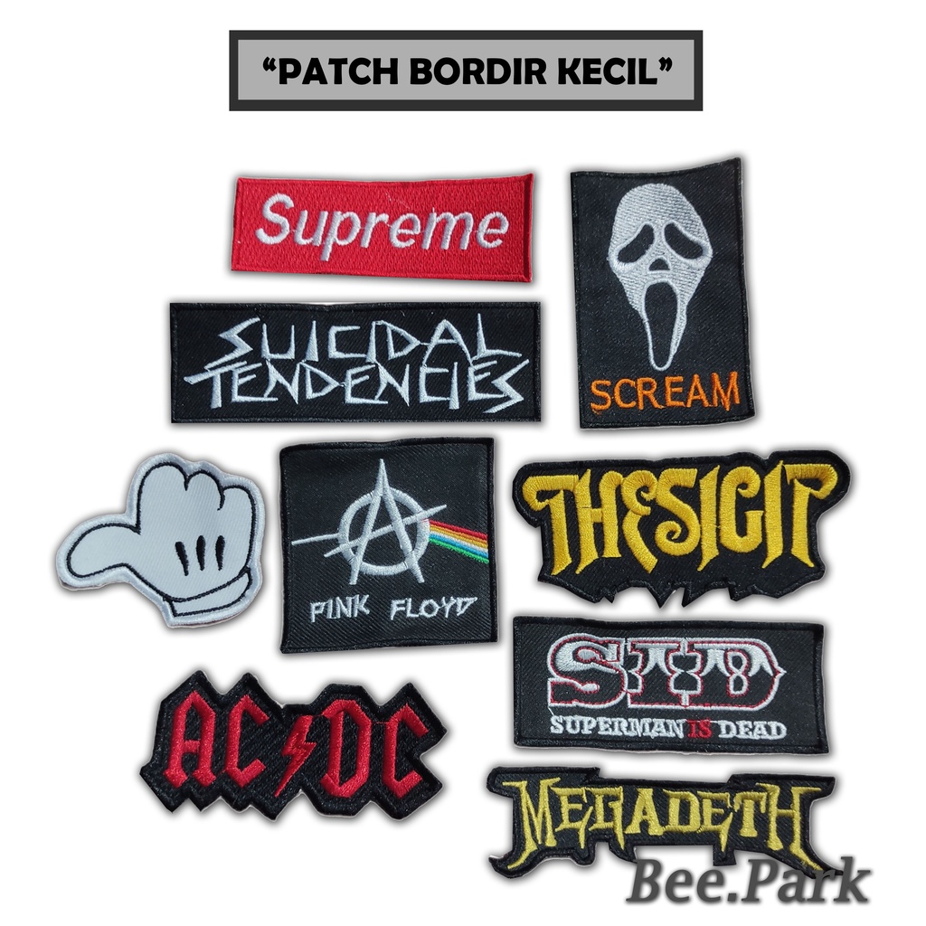 PATCH BORDIR JAHIT EMBLEM MUSIK/BRAND