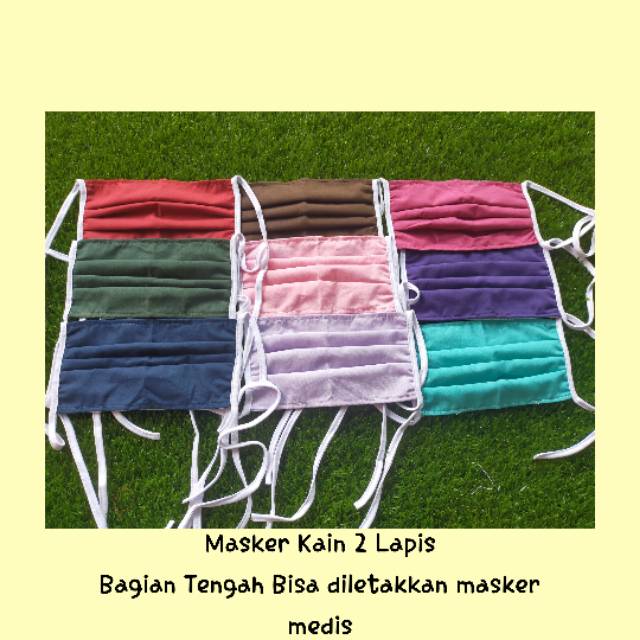 Masker kain / masker sensi / masker / masker kain 2 lapis