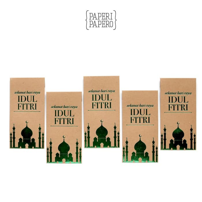 

TERMURAH Amplop Idul Fitri Coklat Hijau Foil - Envelope Rustic Lebaran Ramadhan B0092