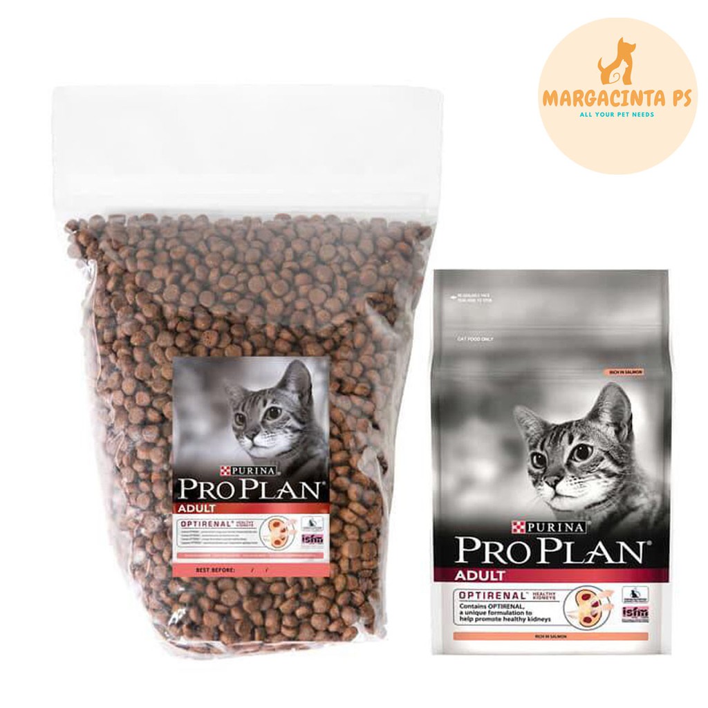 Makanan Kucing Kecing Dry food Pro Plan Adult Salmon Optirenal Repack