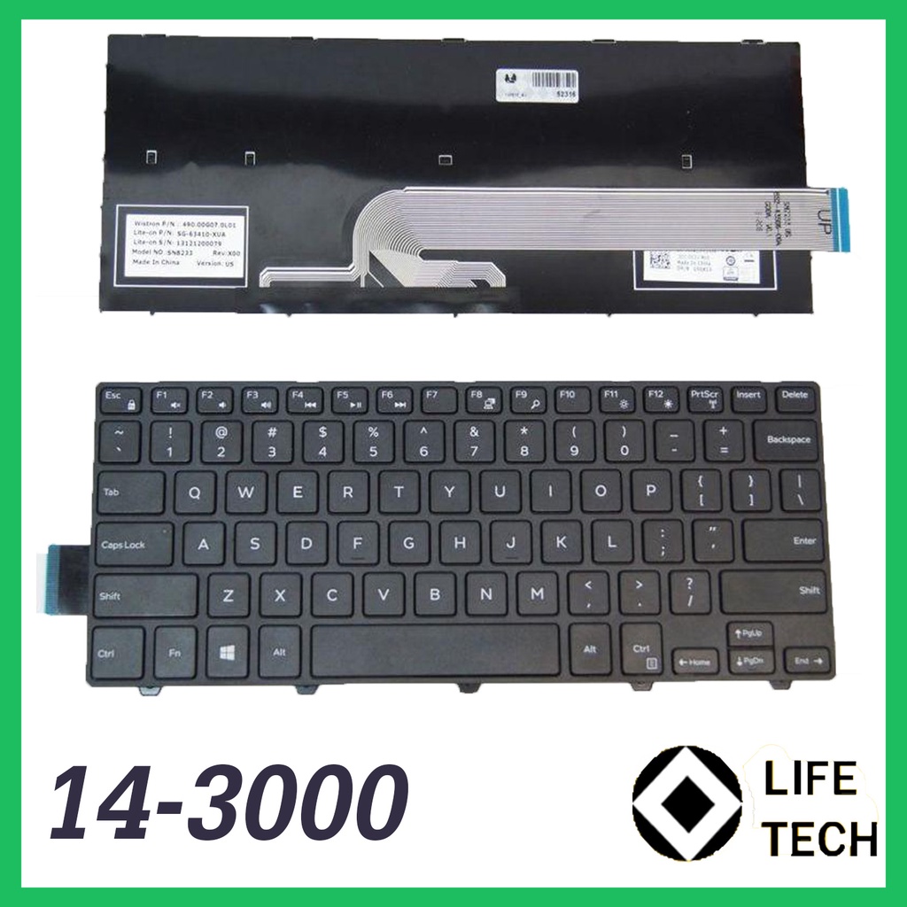 Keyboard Laptop Notebook Dell Inspiron 14-3000, 14-3441, 14-3442, 14-5442, 14-5445