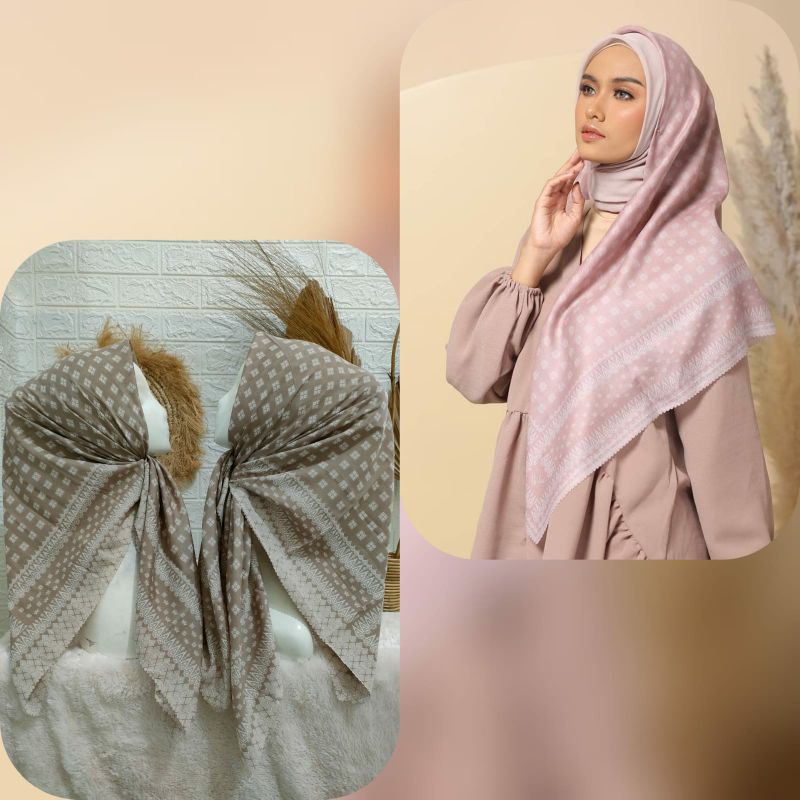 Hijab motif halwa / hijab segiempat