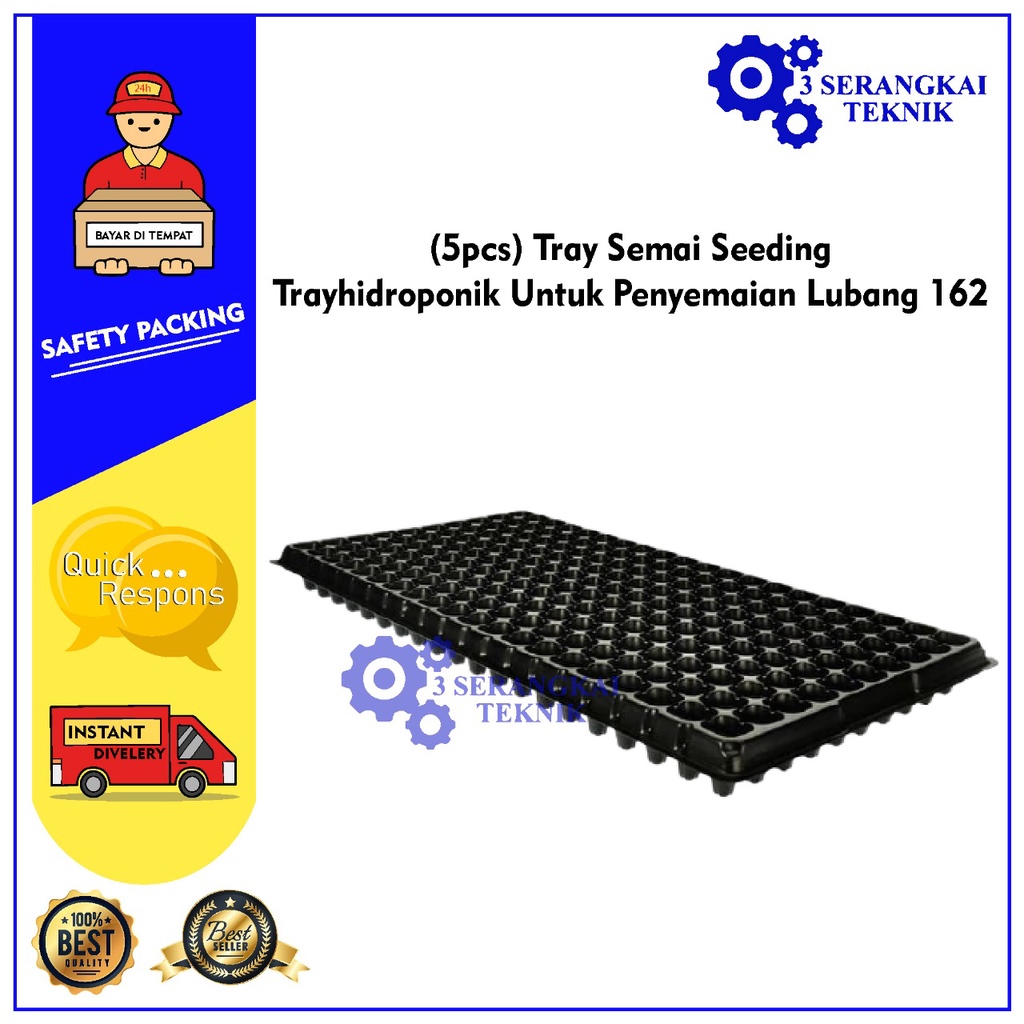 Tray Semai Seeding Tray hidroponik Untuk Penyemaian Lubang 162