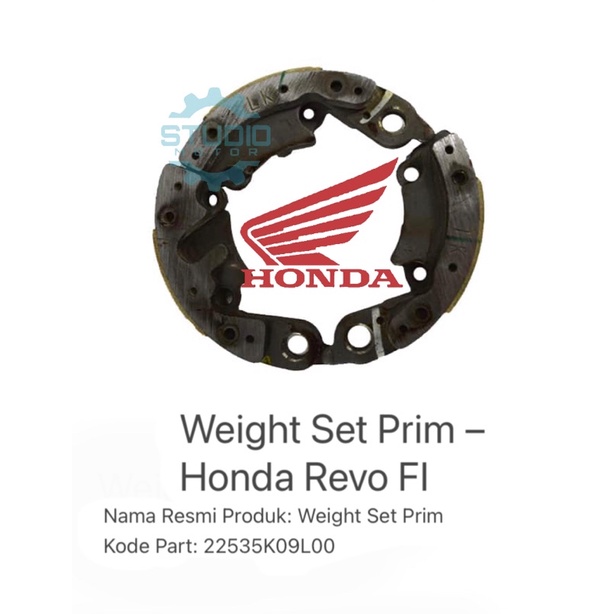 22535K09L00 Kampas Kopling Ganda Weight Set Prim – Honda Revo FI