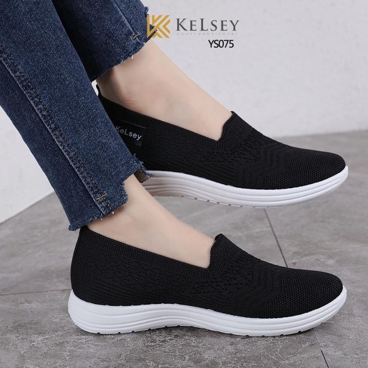All about price® Kelsey Sepatu Flyknit  Slip On Shoes Wanita YS075 Lentur Women Shoes ☘ibg™