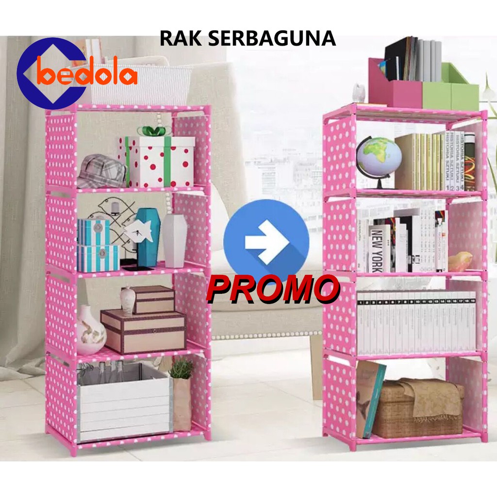  Rak  serbaguna kain rak buku portable Shopee  Indonesia