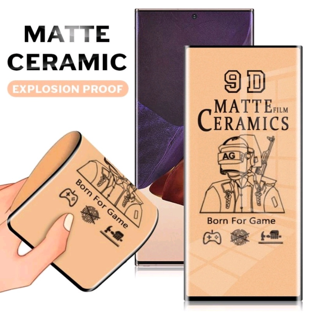 Matte Ceramic Screen protector Samsung Note 8 9 10 20 ULTRA S8 S9 s8+ S9+ s10 S20 S20+ S20 S21 s21+ S22 S23 Ultra anti gores