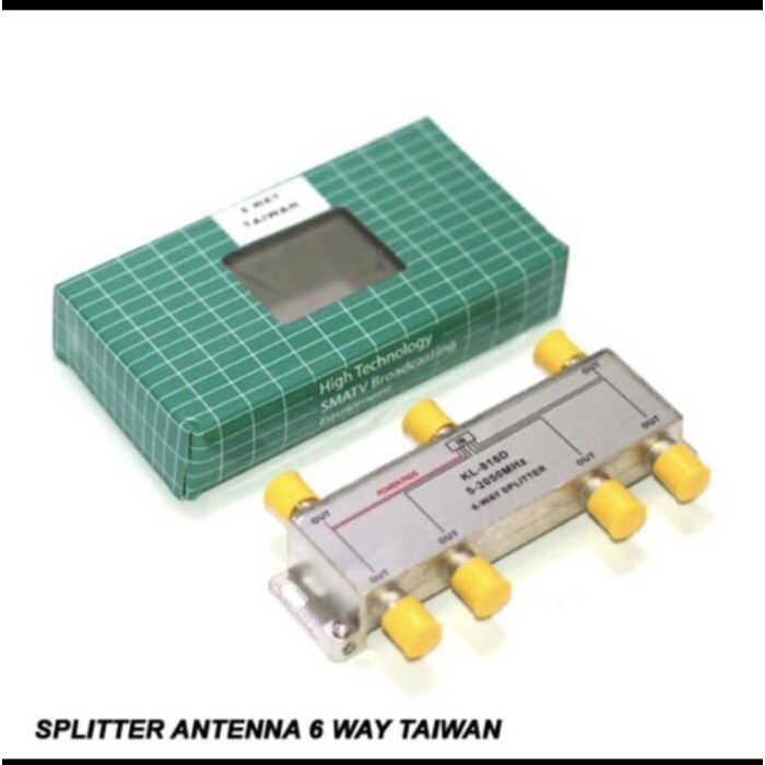 Spliter Tv 6 Way/Pembagi Antena Tv/Cabang Antena Tv/Spliter Pembagi