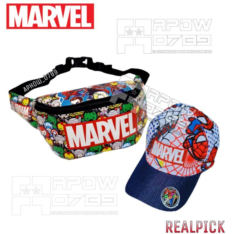 pdf tas selempang anak topi anak laki laki usia 2-10 tahun motif marvel tas bahu anak waistbag anak laki laki