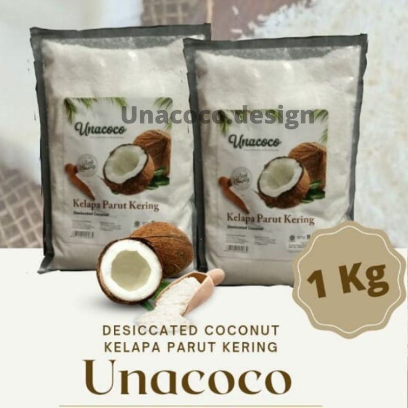 

Kelapa Parut Kering ( Desiccated Coconut ) Unacoco 1Kg