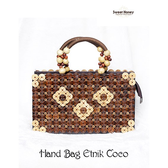 Sweet Honey ~ Tas Batok Kelapa Coco Kerajinan Tangan Bali Handmade Bag Coco [BIsa COD/Bayar di tempat]