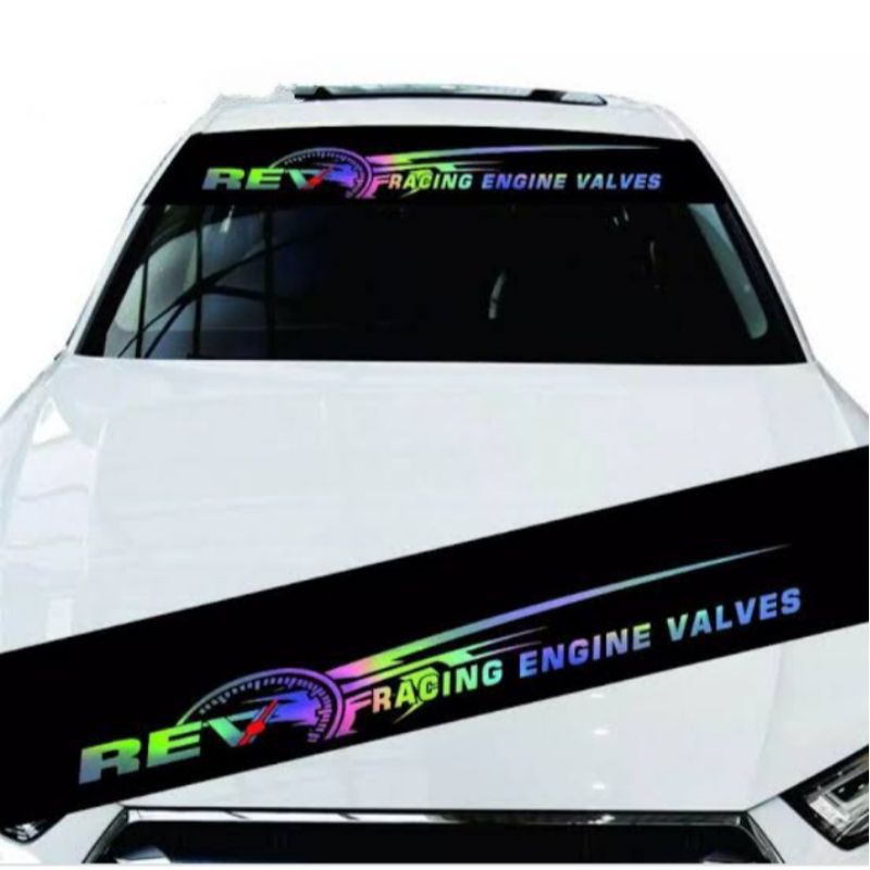 Stiker Mobil Kaca Depan belakang Racing Development hologram