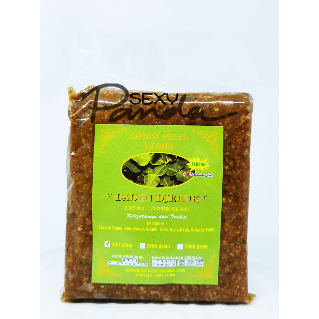 

Bumbu Sambal Pecel DAOEN DJERUK Bumbu Kacang Siap Makan 500 gram