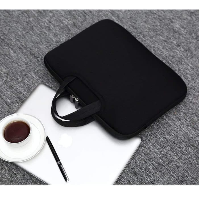 Tas Laptop Softcase Jinjing Foam Neoprene for Macbook 14 15 inch - Black
