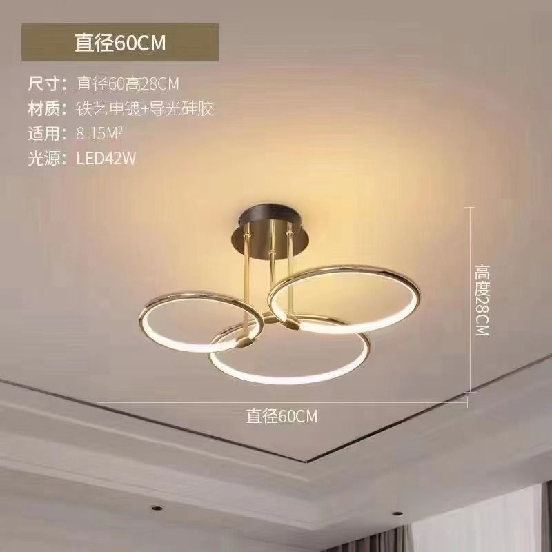 Lampu Gantung Hias Dekorasi Rumah Mewah Cincin Led Chandelier Premium