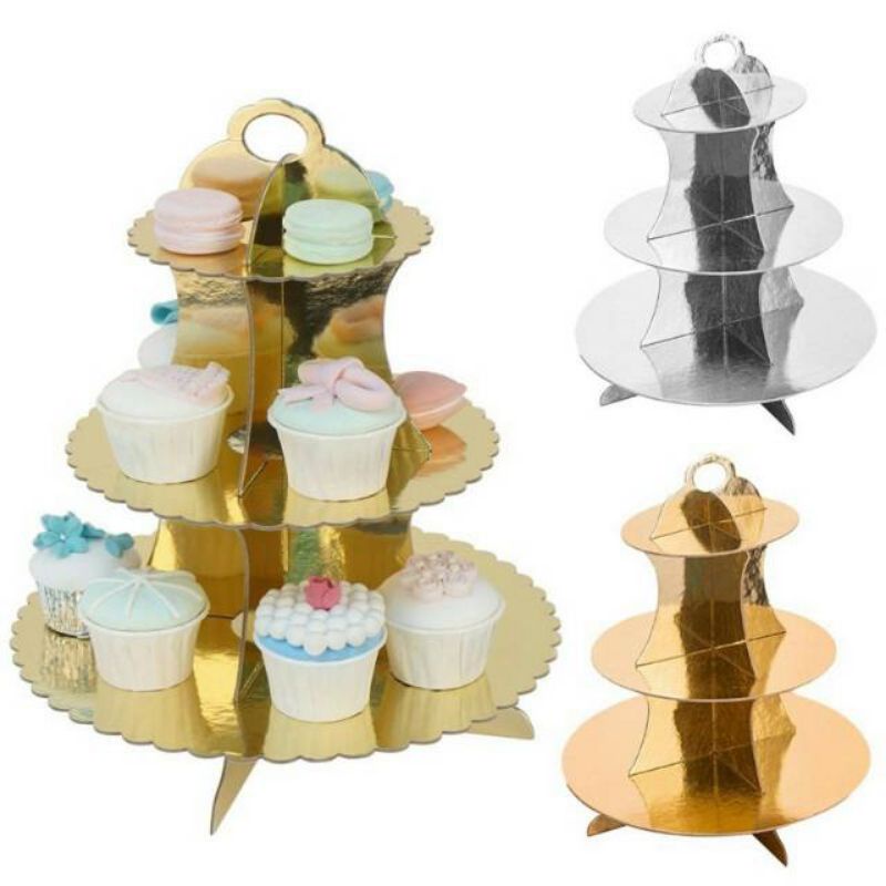 CUP CAKE STAND HOLOGRAM 3TIER (BRAC825)